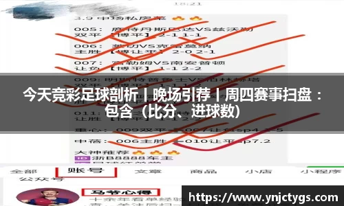 今天竞彩足球剖析丨晚场引荐丨周四赛事扫盘 ：包含（比分、进球数）